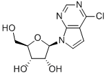 6-氯-7-脱氮-9-(Β-D-呋喃核糖基)嘌呤, 16754-80-6, 结构式