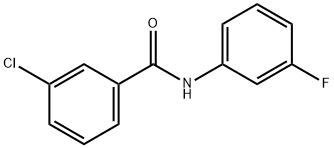 3-クロロ-N-(3-フルオロフェニル)ベンズアミド 化学構造式