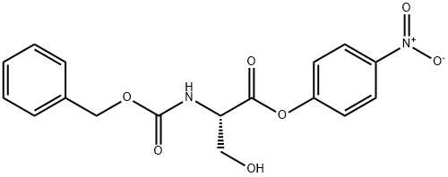N-[(フェニルメトキシ)カルボニル]-L-セリン(4-ニトロフェニル) 化学構造式