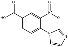 3-硝基-4-(1-咪唑基)苯甲酸, 167626-67-7, 结构式