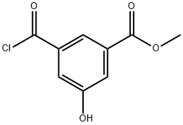 Benzoic acid, 3-(chlorocarbonyl)-5-hydroxy-, methyl ester (9CI) 化学構造式