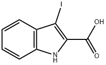 3-ヨード-1H-インドール-2-カルボン酸 化学構造式