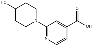 2-(4-Hydroxy-1-piperidinyl)isonicotinic acid Structure