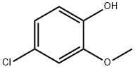 4-氯-2-甲氧基苯酚, 16766-30-6, 结构式