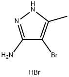 5-アミノ-4-ブロモ-3-メチルピラゾル臭化水素酸塩 化学構造式