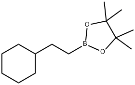 2-(2-シクロヘキシルエチル)-4,4,5,5-テトラメチル-1,3,2-ジオキサボロラン 化学構造式