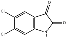 5,6-ジクロロインドリン-2,3-ジオン 化学構造式