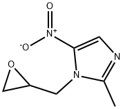 2-メチル-5-ニトロ-1-(オキシラン-2-イルメチル)-1H-イミダゾール 化学構造式