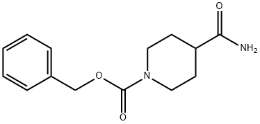 4-(アミノカルボニル)テトラヒドロ-1(2H)-ピリジンカルボン酸ベンジル 化学構造式