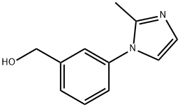 (3-(2-メチル-1H-イミダゾール-1-イル)フェニル)メタノール 化学構造式