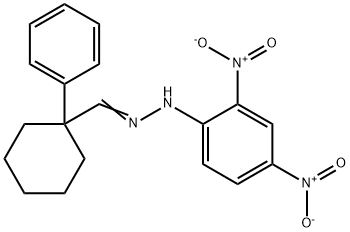1-Phenylcyclohexanecarbaldehyde 2,4-dinitrophenyl hydrazone Structure