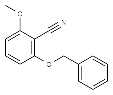 2-苄氧基-6-甲氧基苯并腈 结构式