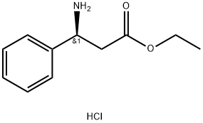 (S)-3-アミノ-3-フェニルプロパン酸エチル塩酸塩 化学構造式