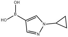 (1-シクロプロピル-1H-ピラゾール-4-イル)ボロン酸 化学構造式