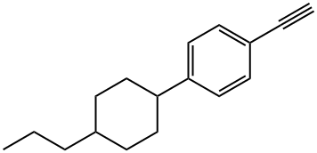 1-エチニル-4-(4-プロピルシクロヘキシル)ベンゼン 化学構造式