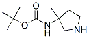 Carbamic acid, (3-methyl-3-pyrrolidinyl)-, 1,1-dimethylethyl ester, (-)- (9CI), 167888-17-7, 结构式