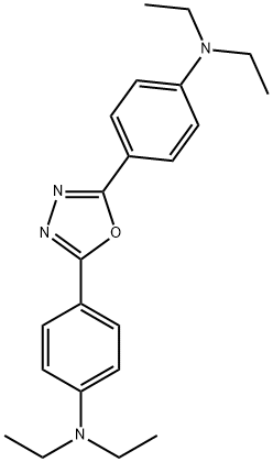 2,5-ビス(4-ジエチルアミノフェニル)-1,3,4-オキサジアゾール 化学構造式