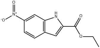 6-ニトロ-1H-インドール-2-カルボン酸エチル 化学構造式