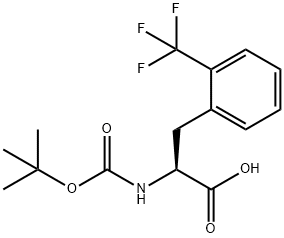 BOC-2-(トリフルオロメチル)-L-フェニルアラニン 化学構造式