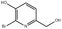 2-ブロモ-6-(ヒドロキシメチル)-3-ピリジノール 化学構造式