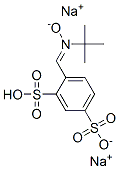 1,3-BENZENEDISULFONIC ACID, 4-[[(1,1-DIMETHYLETHYL)OXIDOIMINO]METHYL]-,DISODIUM SALT Structure