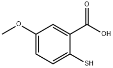 2-メルカプト-5-メトキシ安息香酸 化学構造式