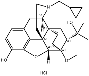 6,14-ETHENOMORPHINAN-7-METHANOL, 17-(CYCLOPROPYLMETHYL)-4,5-EPOXY-18,19-DIHYDRO-3-HYDROXY-6-METHOXY-ALPHA, ALPHA-DIMETHYL-(5ALPHA, 7ALPHA) HYDROCHLORIDE Struktur