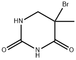5-ブロモ-5,6-ジヒドロ-5-メチル-2,4(1H,3H)-ピリミジンジオン 化学構造式