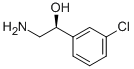 (S)-2-氨基-1-(3-氯苯基)-乙醇 结构式