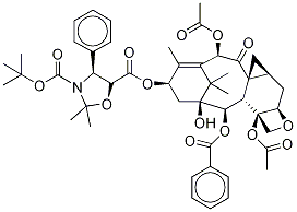 [1S-[1α,2α,4α(4R*,5S*),7β,8aS*,9aα,10aα,12aα,12bα]]-2,2-DiMethyl-4-phenyl-3,5-oxazolidinedicarboxylic Acid 5-[7,12a-Bis(acetyloxy)-1-(benzoyloxy)-1,3,4,7,8,9,9a,10,10a,12,12a,12b-dodecahydro-2-hydroxy-5,13,13-triMethyl-8-oxo-2,6-Methano-2H-cyclodeca[3,4]cyclopropa[4,5]benz[1,2-b]oxet-4-yl] 3-(1,1-diMethylethyl) Ester|168120-68-1