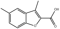 3,5-ジメチル-1-ベンゾフラン-2-カルボン酸 化学構造式