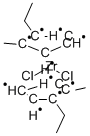 双(1-乙基-2-甲基环戊二烯)二氯化锆 结构式