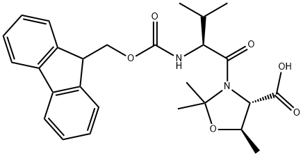 (4S,5R)-3-(FMOC-VAL)-2,2,5-TRIMETHYL-OXAZOLIDINE-4-CARBOXYLIC ACID Struktur