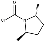 1-Pyrrolidinecarbonyl chloride, 2,5-dimethyl-, (2R,5R)- (9CI) 结构式