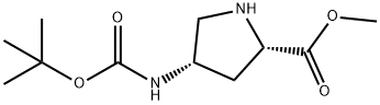 (2S,4S)-4-BOC-AMINO PYRROLIDINE-2-CARBOXYLIC ACID METHYLESTER-HCL Structure