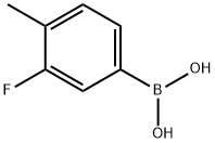 3-フルオロ-4-メチルフェニルボロン酸 化学構造式