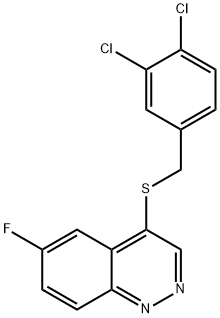 4-((3,4-Dichlorobenzyl)thio)-6-fluorocinnoline Structure