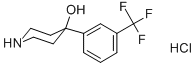 4-ó3(三氟甲基)苯基-4-哌啶醇盐酸盐, 1683-49-4, 结构式