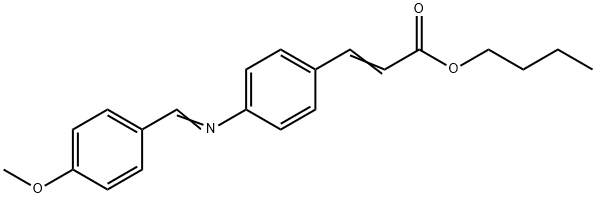 4-[(4-甲氧基苯亚甲基)氨基]肉桂酸正丁酯, 16833-17-3, 结构式