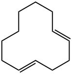 (1E,5E)-1,5-シクロドデカジエン 化学構造式