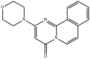 2-モルホリノ-4H-ピリミド[2,1-a]イソキノリン-4-オン 化学構造式