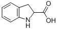 (+/-)-インドリン-2-カルボン酸 化学構造式