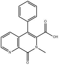 7-METHYL-8-OXO-5-PHENYL-7,8-DIHYDRO-1,7-NAPHTHYRIDINE-6-CARBOXYLIC ACID Structure