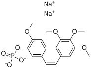 Combretastatin A4 phosphate disodium salt Struktur