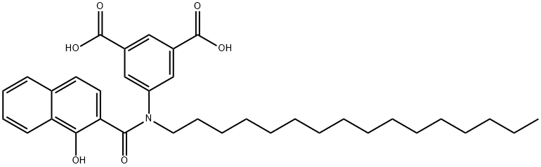 5-[hexadecyl[(1-hydroxy-2-naphthyl)carbonyl]amino]isophthalic acid|