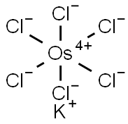 Dipotassium hexachloroosmate Struktur