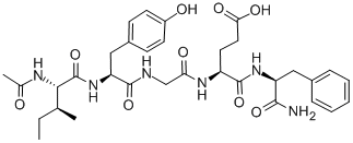 Ac-Ile-Tyr-Gly-Glu-Phe-NH2 化学構造式