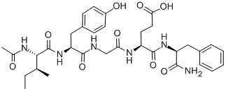 AC-ILE-TYR-GLY-GLU-PHE-NH2 Structure