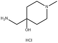 4-(Aminomethyl)-1-methyl-piperidin-4-ol(HCl) Struktur