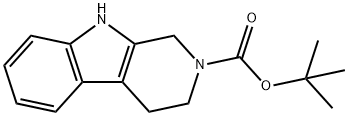 3,4-ジヒドロ-1H-ピリド[3,4-B]インドール-2(9H)-カルボン酸TERT-ブチル 化学構造式